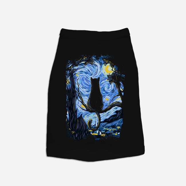 Cat Starry Night-dog basic pet tank-fanfabio