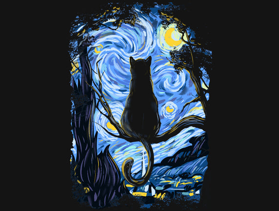 Cat Starry Night