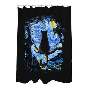 Cat Starry Night