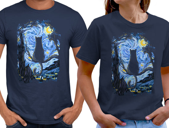 Cat Starry Night