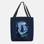 Cat Starry Night-none basic tote bag-fanfabio