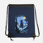 Cat Starry Night-none drawstring bag-fanfabio