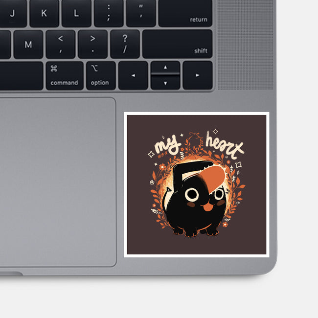 My Chainsaw Heart-none glossy sticker-IKILO