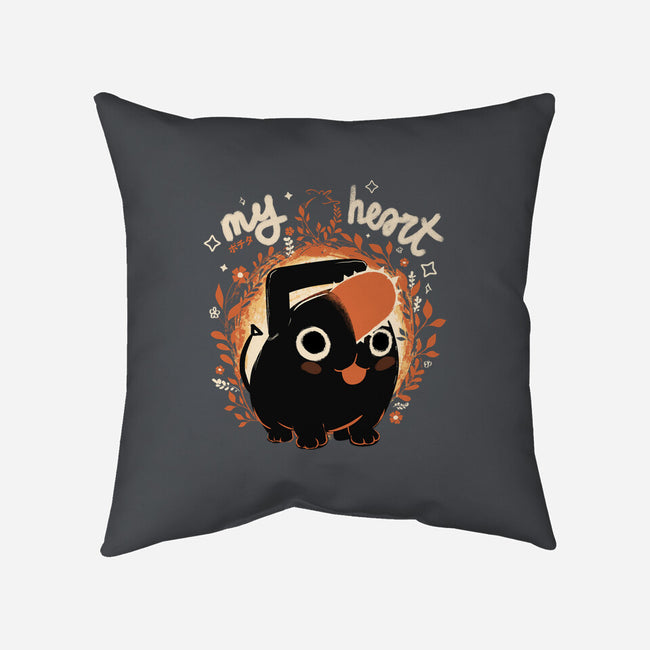 My Chainsaw Heart-none removable cover w insert throw pillow-IKILO