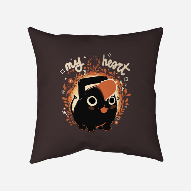 My Chainsaw Heart-none removable cover w insert throw pillow-IKILO