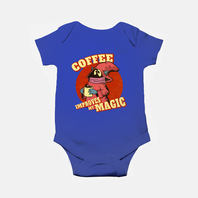 Coffee Improves My Magic-baby basic onesie-leepianti