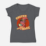 Coffee Improves My Magic-womens v-neck tee-leepianti