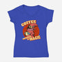 Coffee Improves My Magic-womens v-neck tee-leepianti