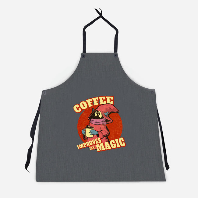 Coffee Improves My Magic-unisex kitchen apron-leepianti