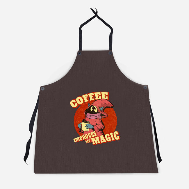 Coffee Improves My Magic-unisex kitchen apron-leepianti