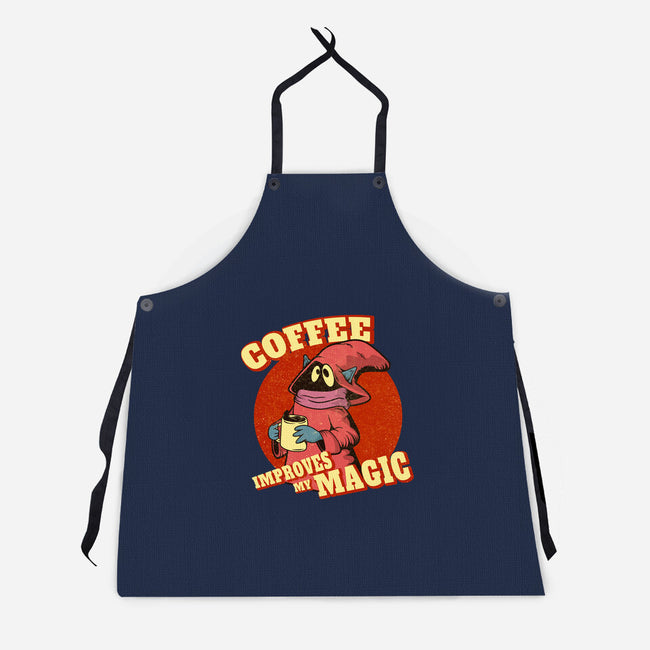 Coffee Improves My Magic-unisex kitchen apron-leepianti