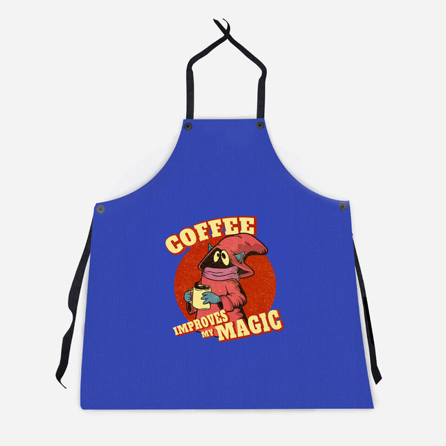 Coffee Improves My Magic-unisex kitchen apron-leepianti