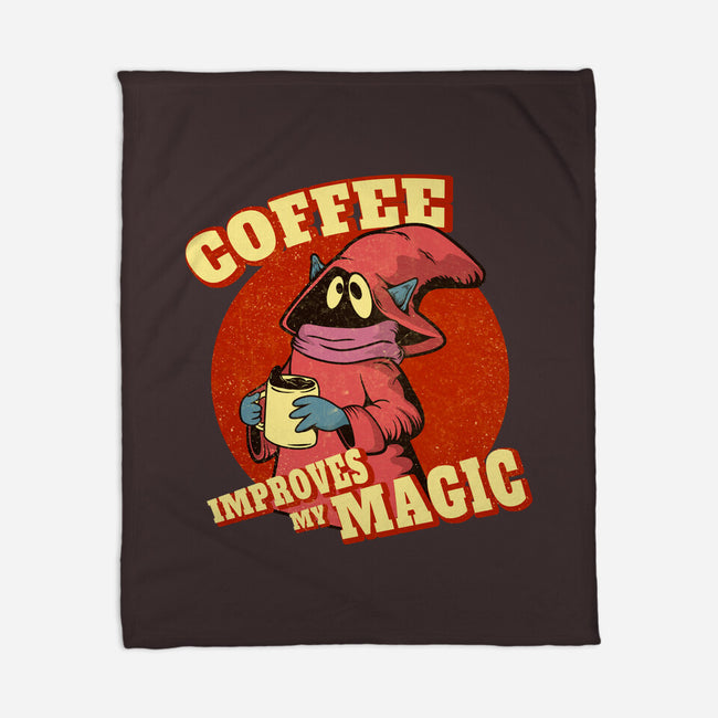 Coffee Improves My Magic-none fleece blanket-leepianti