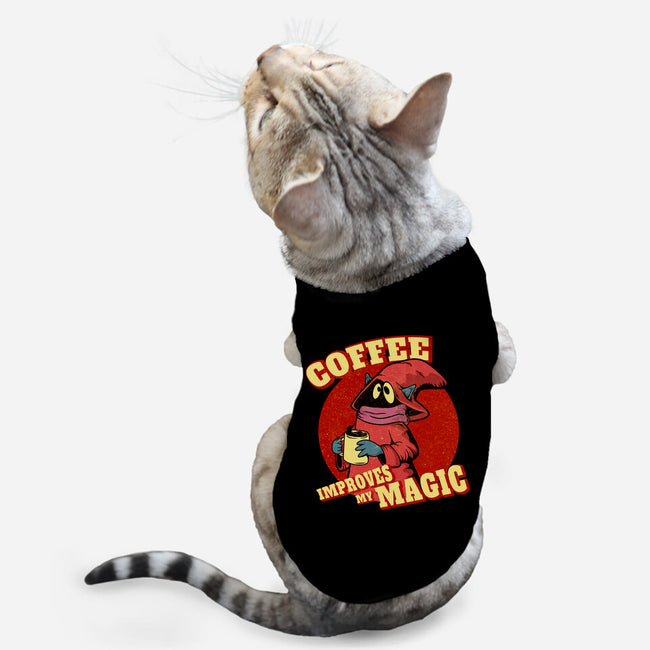 Coffee Improves My Magic-cat basic pet tank-leepianti