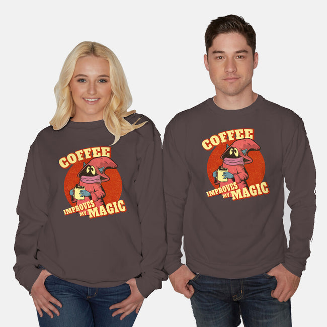 Coffee Improves My Magic-unisex crew neck sweatshirt-leepianti