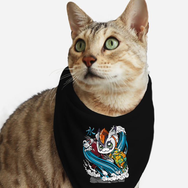 Hashira Water-cat bandana pet collar-Vallina84