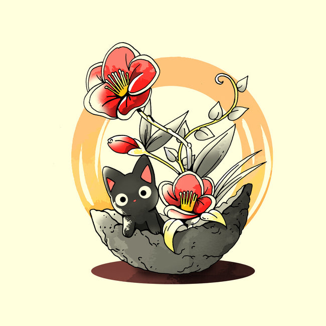 Ikebana Cat-none glossy sticker-Vallina84