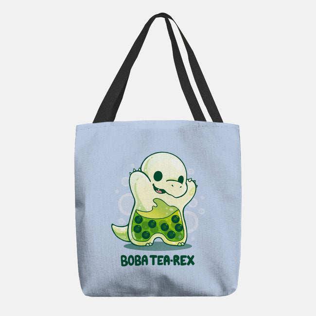 Boba Tea Rex-none basic tote bag-Vallina84