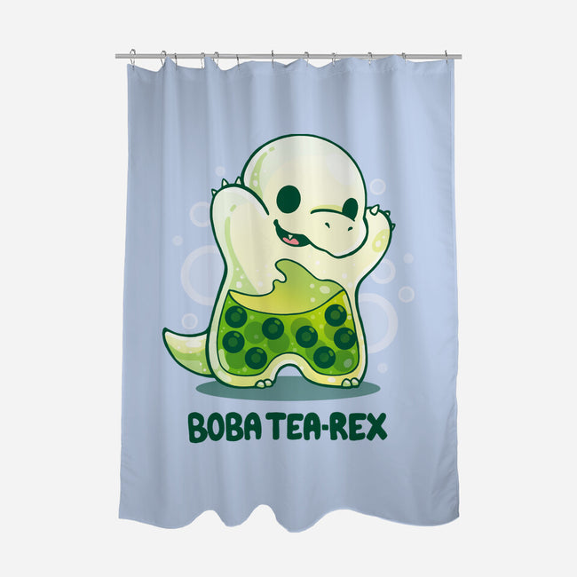 Boba Tea Rex-none polyester shower curtain-Vallina84
