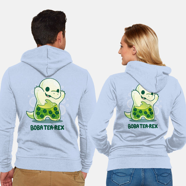 Boba Tea Rex-unisex zip-up sweatshirt-Vallina84