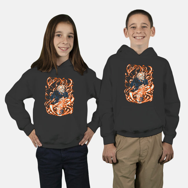 Drawn By The Flames-youth pullover sweatshirt-1Wing