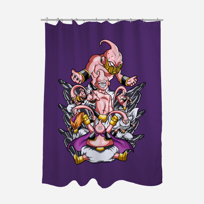 Demon Person Boo-none polyester shower curtain-Owlcreation