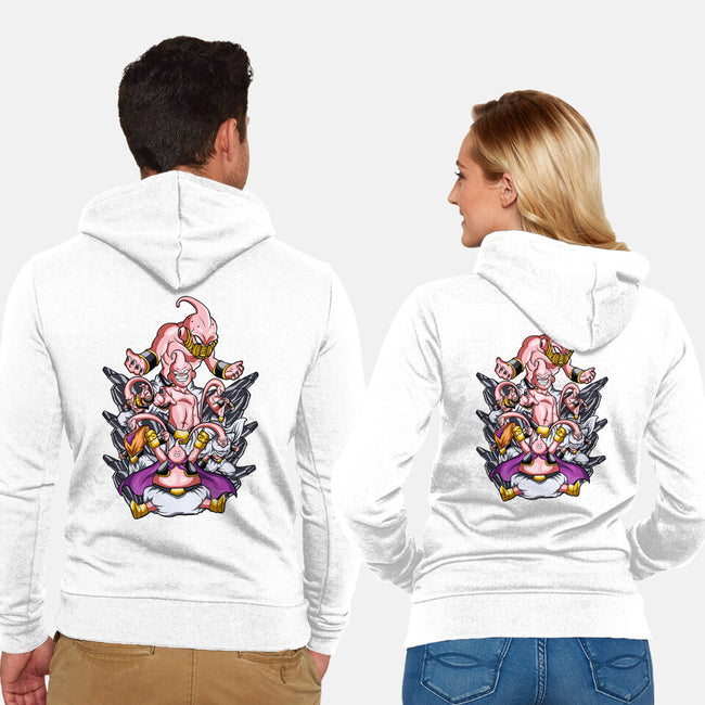 Demon Person Boo-unisex zip-up sweatshirt-Owlcreation