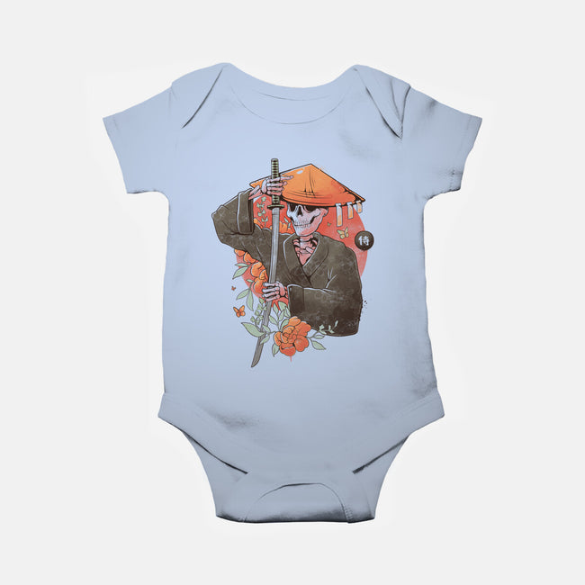 Way Of The Samurai Skull-baby basic onesie-eduely