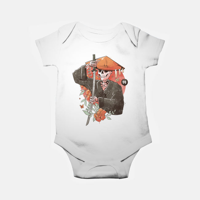 Way Of The Samurai Skull-baby basic onesie-eduely