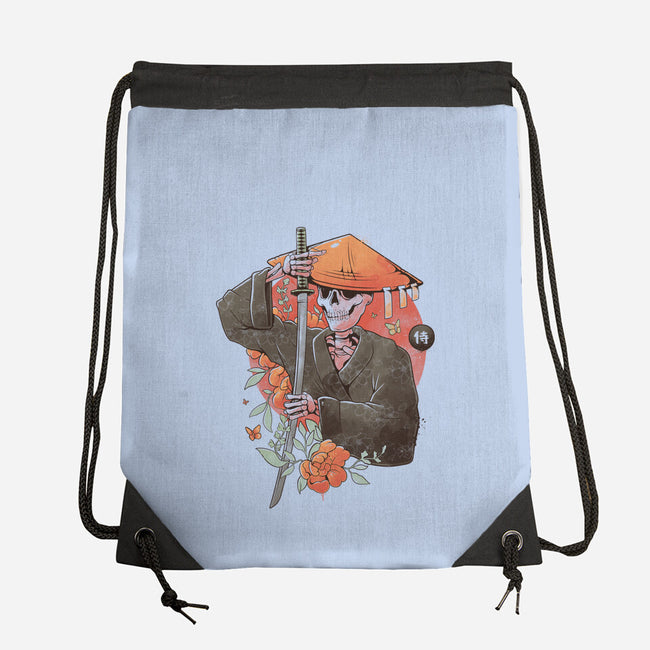 Way Of The Samurai Skull-none drawstring bag-eduely