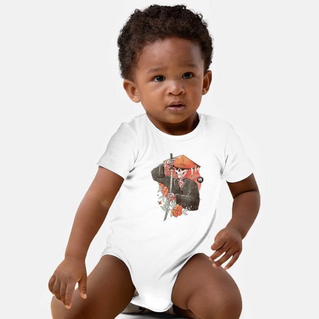 Way Of The Samurai Skull-baby basic onesie-eduely