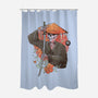 Way Of The Samurai Skull-none polyester shower curtain-eduely