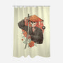 Way Of The Samurai Skull-none polyester shower curtain-eduely