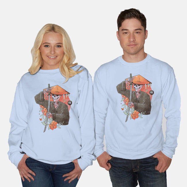 Way Of The Samurai Skull-unisex crew neck sweatshirt-eduely
