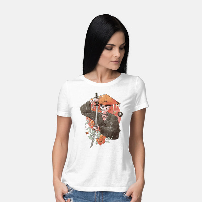 Way Of The Samurai Skull-womens basic tee-eduely