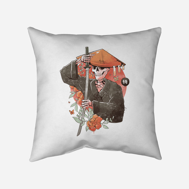 Way Of The Samurai Skull-none removable cover w insert throw pillow-eduely