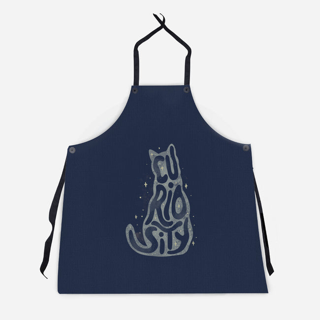 Curiosity Cat-unisex kitchen apron-tobefonseca