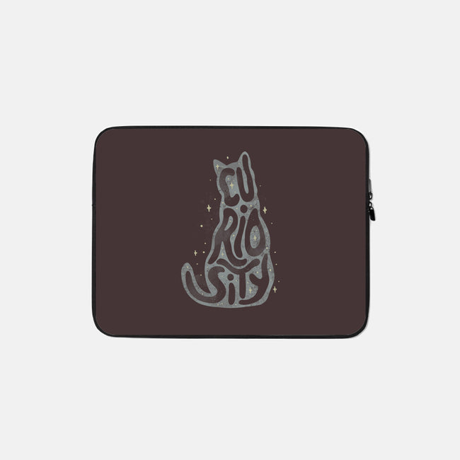 Curiosity Cat-none zippered laptop sleeve-tobefonseca