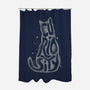Curiosity Cat-none polyester shower curtain-tobefonseca