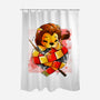 Lion Heart-none polyester shower curtain-Vallina84