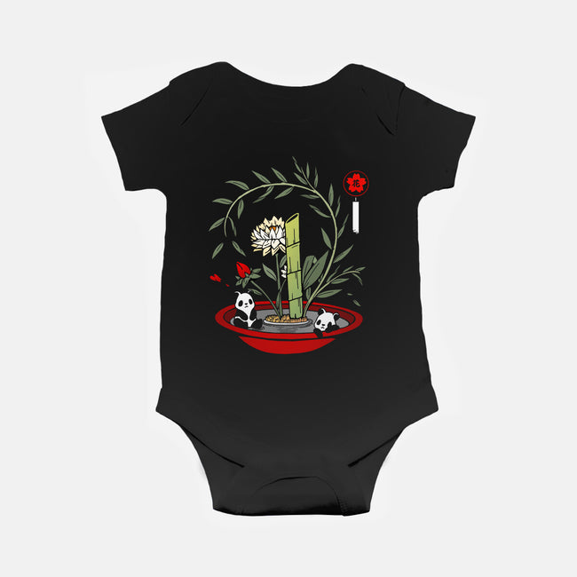 Ikebana Panda-baby basic onesie-Vallina84