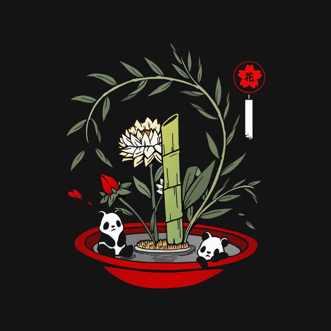 Ikebana Panda-womens basic tee-Vallina84