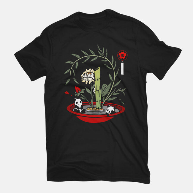 Ikebana Panda-youth basic tee-Vallina84