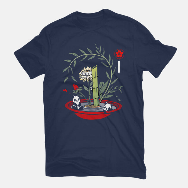 Ikebana Panda-unisex basic tee-Vallina84
