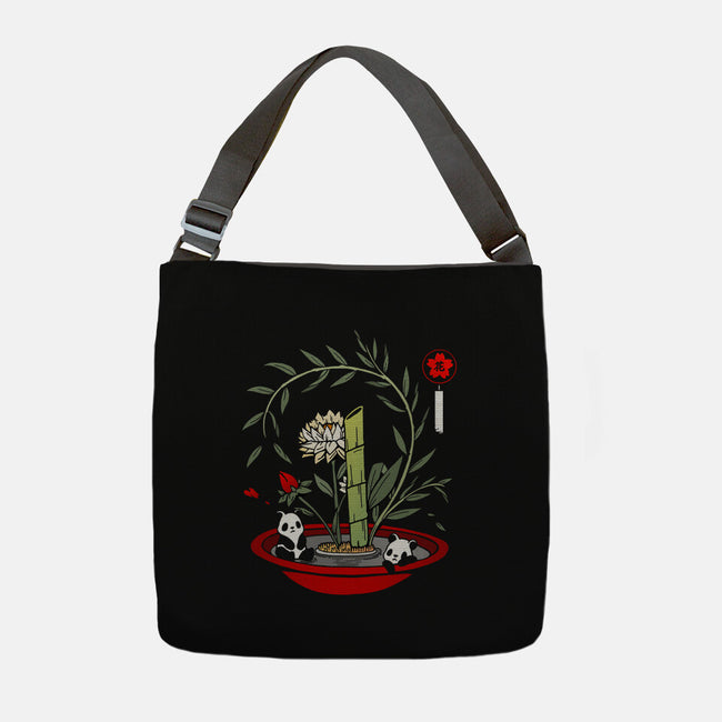 Ikebana Panda-none adjustable tote bag-Vallina84