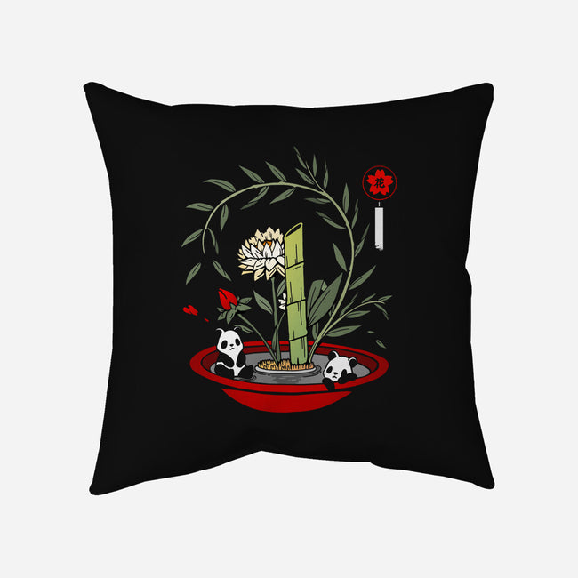 Ikebana Panda-none removable cover w insert throw pillow-Vallina84