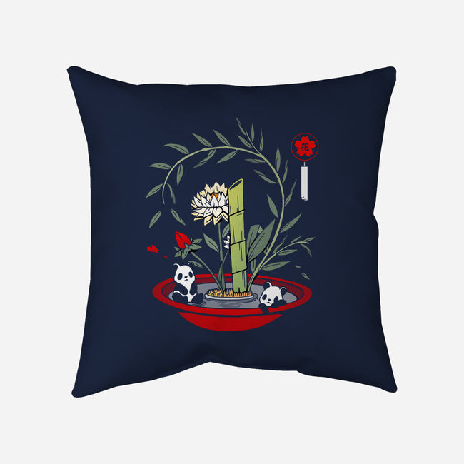 Ikebana Panda-none removable cover w insert throw pillow-Vallina84