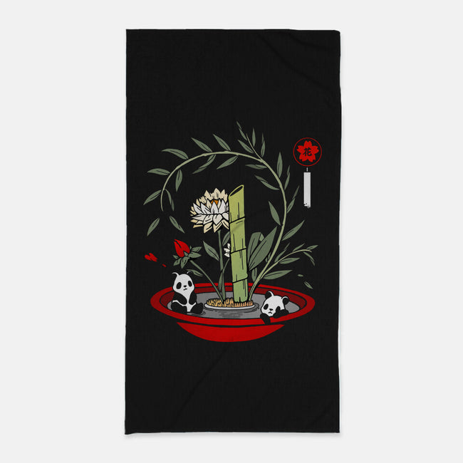 Ikebana Panda-none beach towel-Vallina84