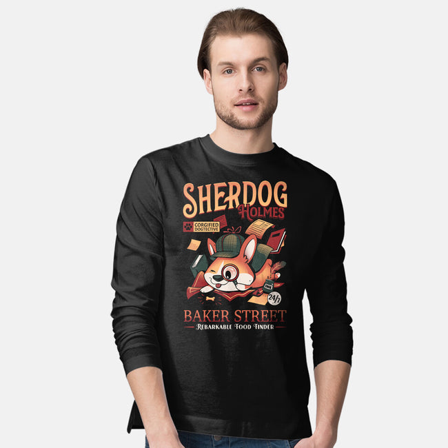 Mister Sherdog Holmes-mens long sleeved tee-Snouleaf