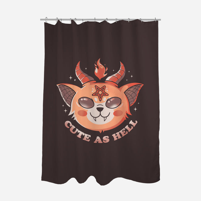 Cute In Hell-none polyester shower curtain-Eoli Studio